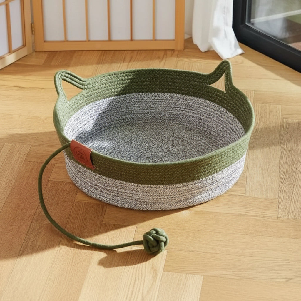 NESTA™️| Cuccia premium in rattan per gatti
