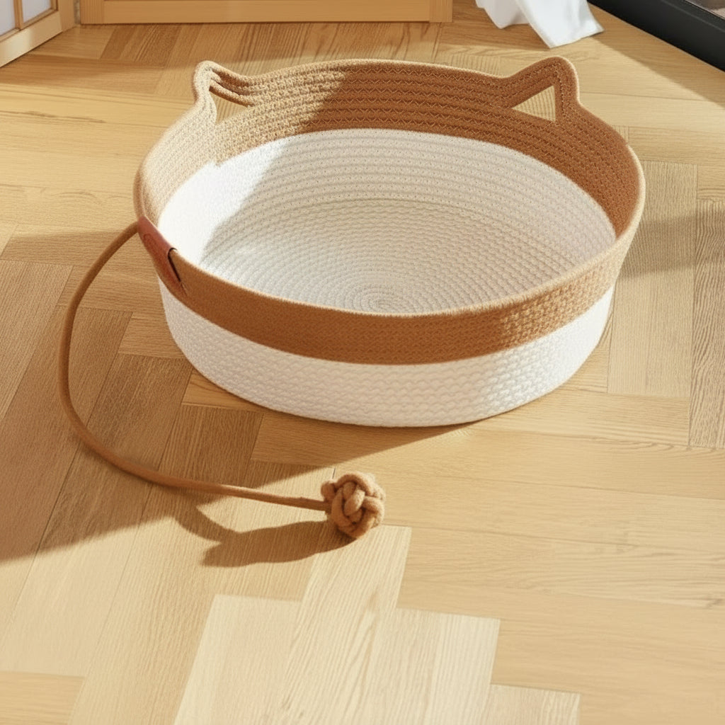 NESTA™️| Cuccia premium in rattan per gatti